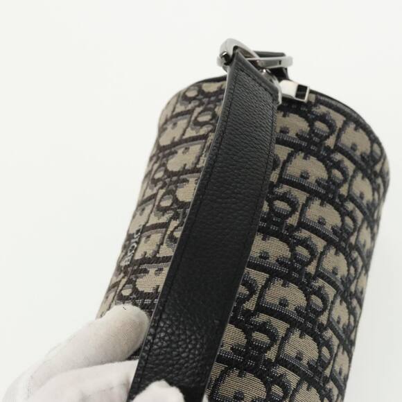 DIOR Trotter Canvas Oblique Shoulder Bag Blue - Picture 8 of 14